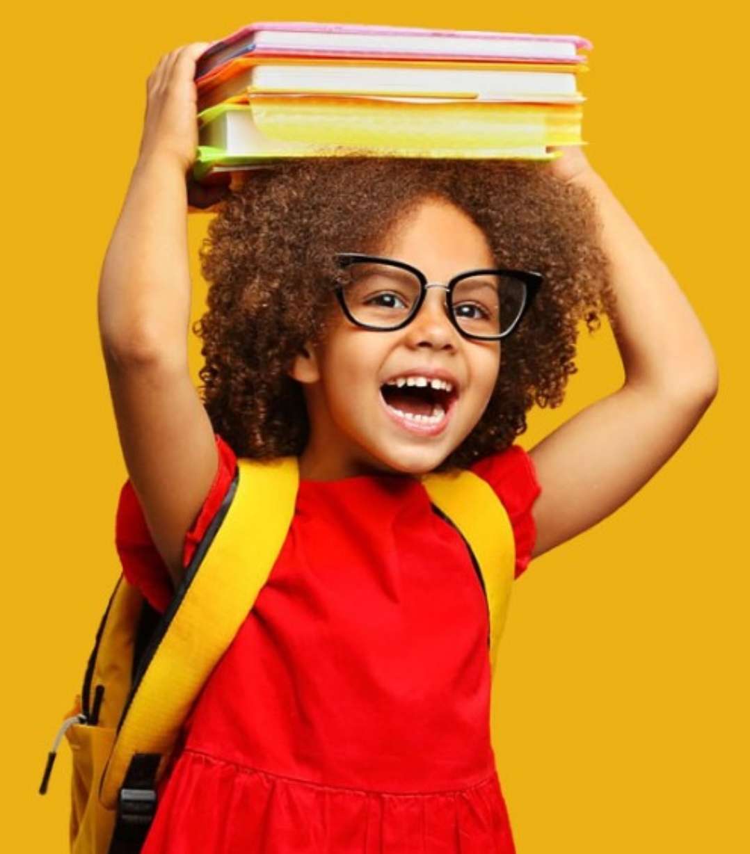 Child with books